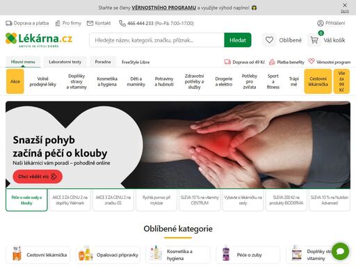první online lékárna v čr nabízí léky, vitamíny, doplňky stravy, zdravé potraviny, kosmetiku, zboží pro děti i zvířata, drogerii. lékárna.cz, rádce pro zdraví.