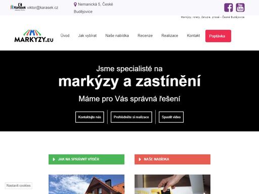 prodej a montáž stínící techniky pro celé jižní čechy - žaluzie, rolety, markýzy pro české budějovice, český krumlov, kaplice, veselí nad lužnicí, písek, tábor, prachatice a další. jsme specialisté na stínící techniku. showroom 200m2 v č. budějovicích. 