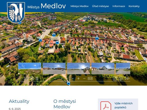 oficiální stránky městyse medlov