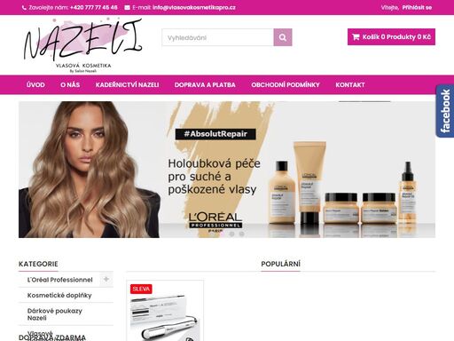 vlasová kosmetika nazeli - l'oréal professionnel