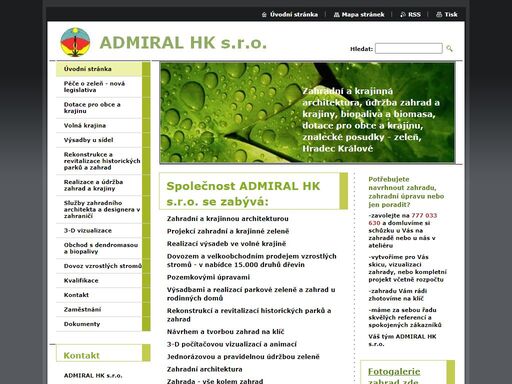 zahradní a krajinná architektura, úržba zahrad a krajiny, biopaliva a biomasa, dotace pro obce a krajinu, znalecké posudky - zeleň, zahradní design v zahraničí, hradec králové
