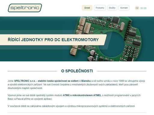výrábíme mikroprocesorové systémy a řídící jednotky pro bezkartáčové elektromotory