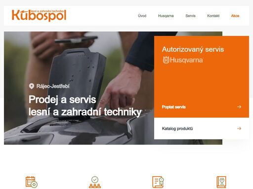 prodej a servis lesní a zahradní techniky: robotické sekačky automower, ridery, křovinořezy, řetězové pily, zahradní traktory, sekačky a další akumulátorové stroje