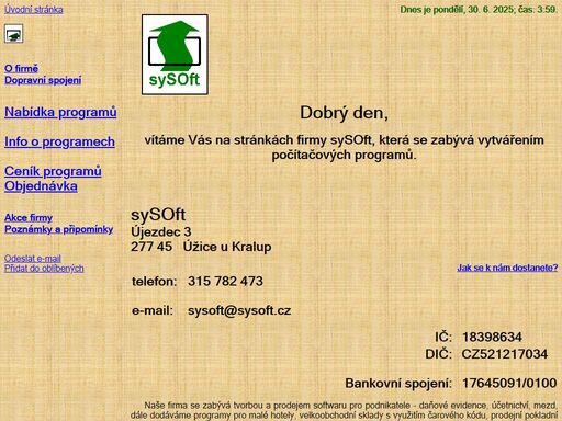 sysoft - programy pro podnikatele