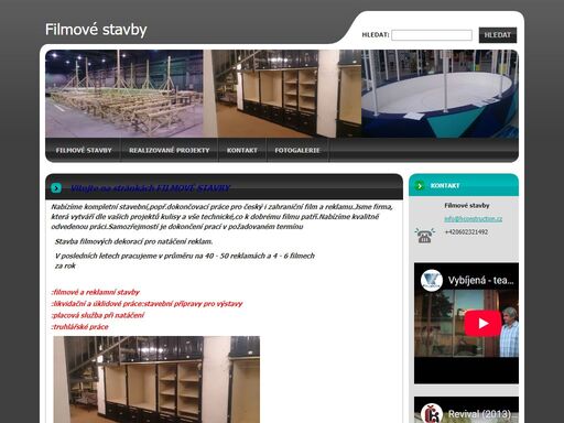 stavba filmových a reklamních dekorací,truhlářské práce,stavební příprava pro výstavy