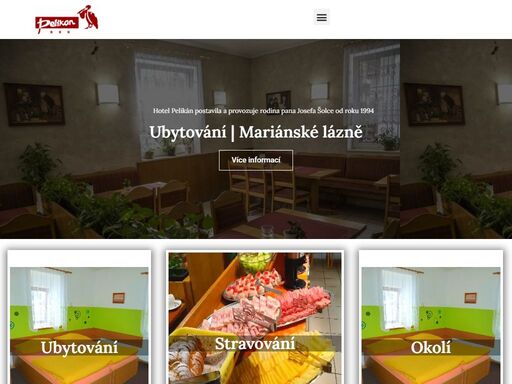 ubytování v pokoji nebo apartmánu. hotel pelikán se nachází v v mariánských lázních!