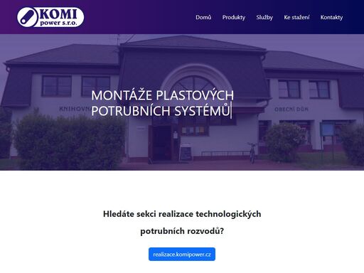 jsme dynamicky rozvíjející se společnost, jejíž hlavní náplní jsou dodávky a montáže plastových potrubních systému, včetně technického poradenství v této oblasti.