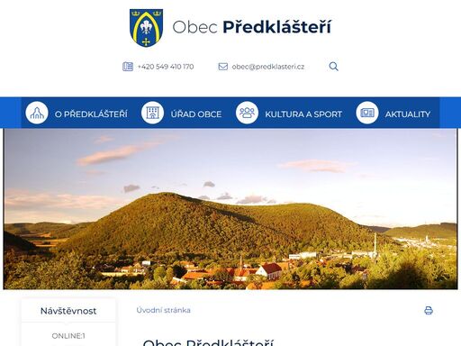 oficiální stránky obce předklášteří
