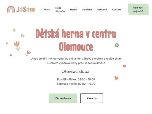 herna jásám - u nás se děti mohou vydat do světa her, zábavy a tvoření a rodiče si tak s šálkem výběrové kávy přečíst dobrou knihu!