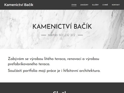 zabývám se výrobou litého teraca, renovací a výrobou prefabrikovaného teraca.