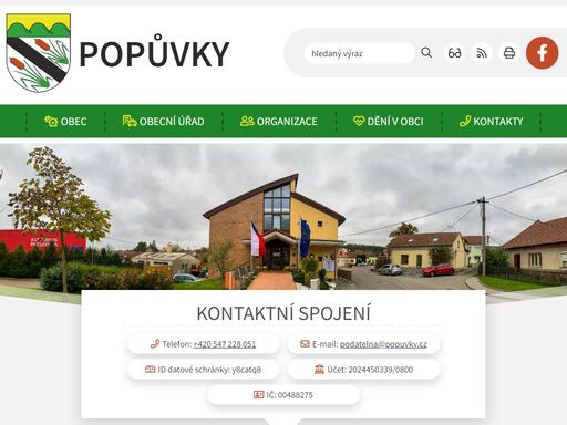oficiální stránky obce popůvky