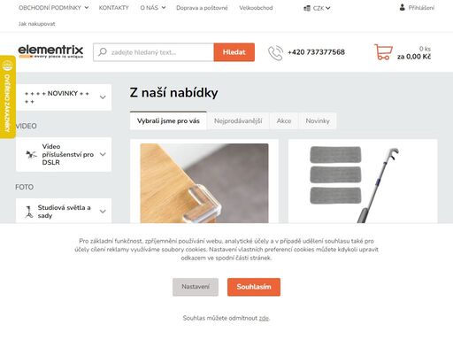 mnoho zajimyvých produktů za velkoobchodní ceny přímo od dovozce