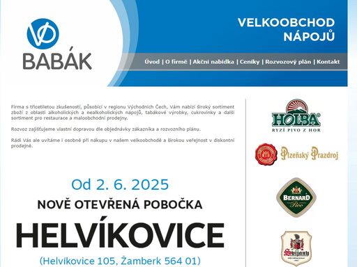 babák, velkoobchod nápojů, maloobchod nápojů