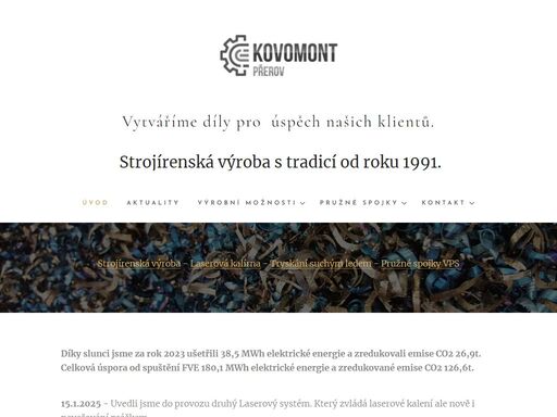 strojírenská výroba - laserová kalírna - tryskání suchým ledem - pružné spojky vps