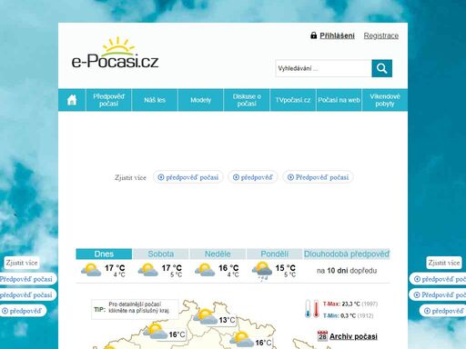 předpověď počasí pro celou českou republiku na dnešní den i další nadcházející dny. pro detailnější počasí lze využít počasí pro města.