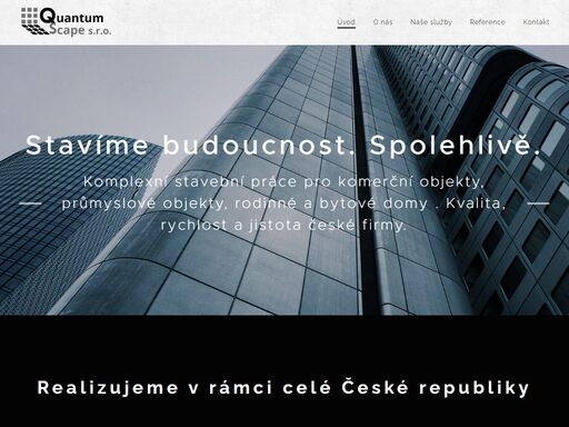 stavební firma quantumscape s.r.o. nabízí komplexní služby v oblasti výstavby domů, komerčních objektů i průmyslových staveb.