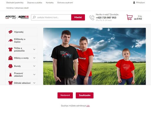 fanshop společnosti agri cs nejen pro fanoušky zemědělství. vsaďte na červenou. nakupte oblečení, dárkové předměty a modely značek case ih a steyr. 