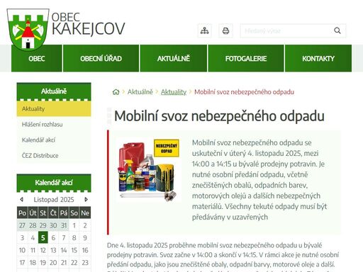 oficiální stránky obce kakejcov