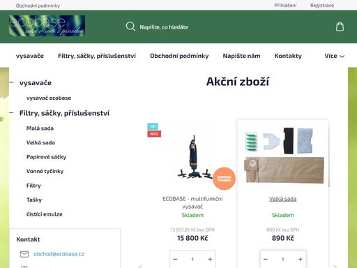 ecobase - obchod s profesionální úklidovou technikou. kvalitní vysavače. naše výrobky používají hotely, firmy, domácnosti, školy a úřady.  