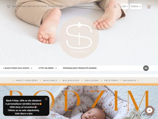 zakázková výroba výbaviček pro miminka | originální látky a vzory, inovativní design | vlastní prodejna se showroomem | konfigurátor na e-shopu