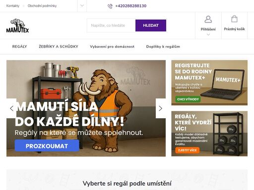 objevte sílu v organizaci s mamutexem! nabízíme odolné regály, stabilní žebříky, rudly, kolečka a další vybavení pro vaši dílnu, garáž i sklad. kvalita, na kterou se můžete spolehnout.