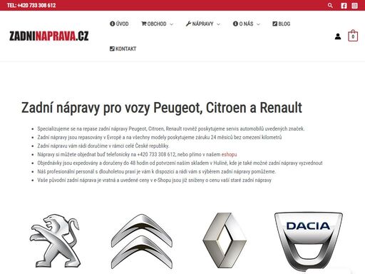 provádíme repase zadní nápravy peugeot, citroen, renault v moderní výrobní hale v evropě. na všechny zadní nápravy poskytujeme záruku 3 roky!