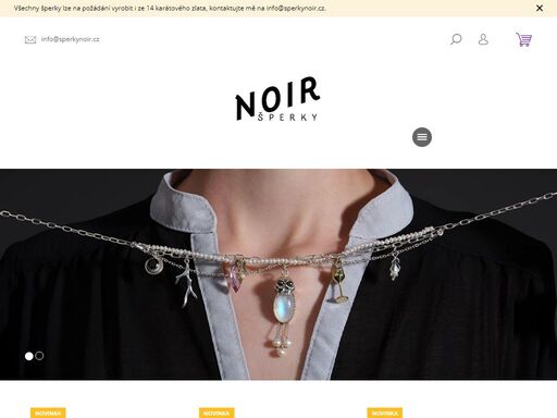 české autorské šperky noir, stříbro, zlato, perly, polodrahokamy. originální ručně vyráběné šperky plné kontrastů, tajemství a symbolů. kde světlo potkává tmu.