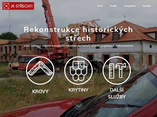 od roku 1995 provádíme rekonstrukce historických střech mimo rodinné domy. stavební činnost - sádrokarton, zednické práce, obkladači, štukové fasády.