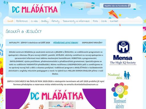 centrum pro děti mláďátka je soukromé centrum s jeslovým a školkovým režimem, hlídáním dětí, kroužky a dalšími aktivitami pro děti a pro rodiče.