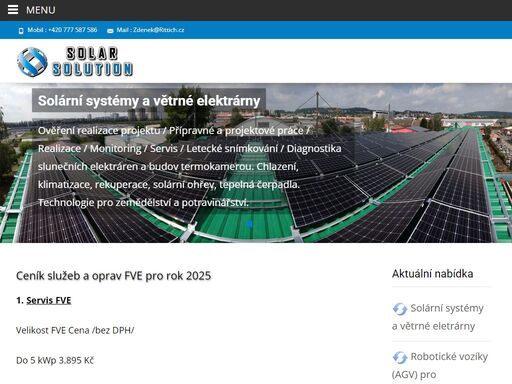 solární systémy a větrné elektrárny