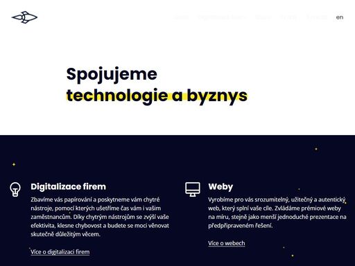 jsme experti na internetový byznys s lety zkušeností z digitálních agentur, vlastních projektů a práce pro velké klienty. vytváříme smysluplné projekty, které usnadňují lidem život a vydělávají peníze. spojujeme byznys s technologiemi tak, aby našim klientům raketově stoupaly zisky.