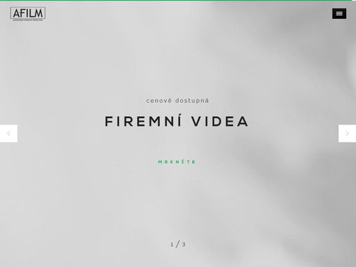 afilm.cz videoprodukce nabízí firemní a produktová videa, výuková videa, dokumenty, instruktážní videa, hudební klipy. máte výrobní či prodejní firmu, podnikáte v oblasti služeb? hledáte kreativního kameramana? prezentujte se před svými obchodními partnery či zákazníky na úrovni!