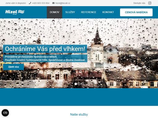 realizujeme hydroizolace plochých a šikmých střech, střešních zahrad, teras a balkónů, bazénů, staveb všeho druhu dle přání zákazníka.