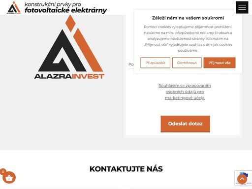 konstrukční prvky profotovoltaické elektrárny…