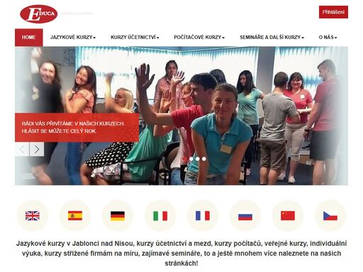 educa - vzdělávací centrum, jazyková škola jablonec nad nisou. nabízíme jazykové kurzy pro veřejnost i jazykové kurzy pro firmy. dále kurzy počítačové, účetní, 