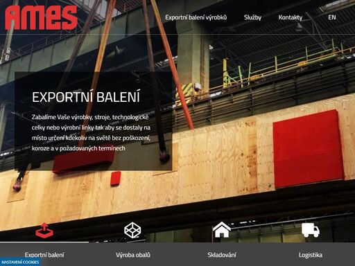 exportní balení výroba obalů skladování logistika společnost ames s.r.o. působí na trhu průmyslového balení již více než 25 let. náš tým 18 obalových techniků je připraven na míru navrhnout obalové řešení pro zámořské zabalení strojírenských nebo elektrotechnických výrobků. vyrobíme dřevěné bedny nebo palety přesně na míru vašim požadavkům: v našem konstrukčním 3d softwaru...