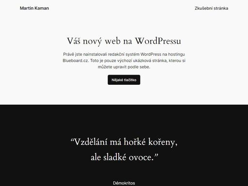 martin kaman: tvorba webových stránek a vývoj internetových aplikací