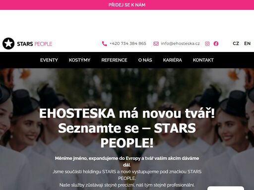s více než 25 lety zkušeností a 500 hosteskami zajistíme, že vaše akce bude středem pozornosti. dodáme hostesky a promotéry pro události v čr i zahraničí.