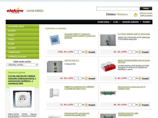 prodej elektroinstalačního materiálu