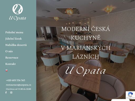 moderní česká kuchyně v srdci mariánských lázní od šéfkuchaře s michelinskými zkušenostmi. gurmánský zážitek v restauraci u opata s nádechem první republiky.