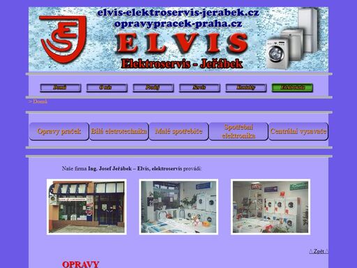 elvis-elektroservis - 
opravy a servis automatických praček v bytech zákazníků i na dílně. možnost expresního servisu (oprava a servis pračky do 24 hod.). prodej automatických praček značek elektolux,
 zanussi, philco, crosley, konrad, gorenje, whirpool, tatramat, beko, brandt, 
  prodej - elektrokola - centrální vysavače - elektrospotřebiče