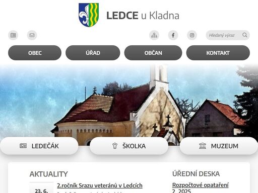 oficiální stránky obce ledce