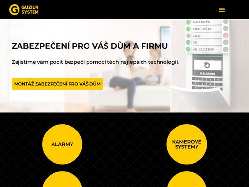 s námi jste v bezpečí. pomocí alarmu a kamerových systému perfektně ochráníte svou domácnost a firmu. zabezpečení nikdy nebylo snadnější.