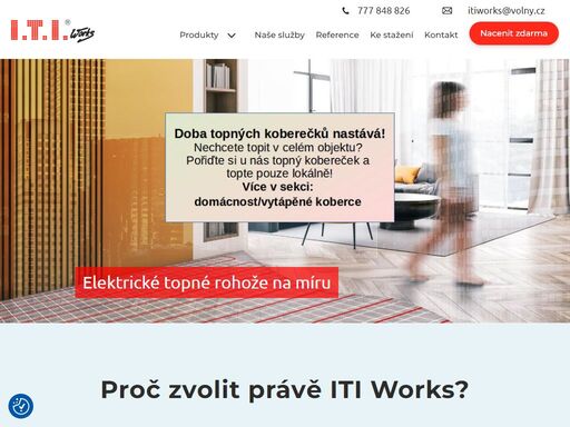 systém elektrických topných rohoží pro podlahové topení a další využití zajišťující úsporu elektrické energie, levnou a snadnou montáž.