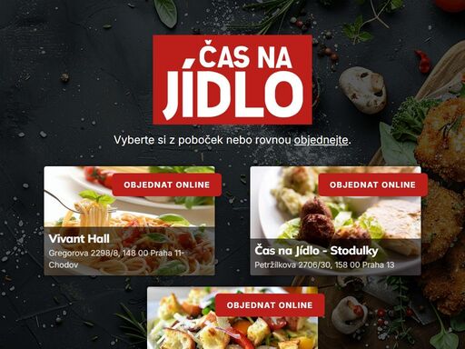 čas na jídlo zajišťuje rozvoz jídel. rozvoz jídla si můžete objednat dvěma způsoby, jednoduše online a nebo po telefonu.