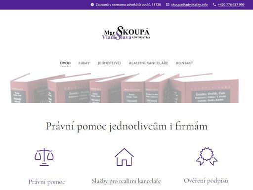 právní pomoc jednotlivcům i firmám