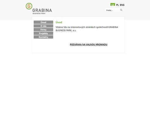 grabina business park, a.s. - pronájem a správa nemovitostí.