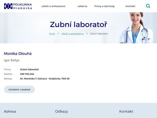 stránky soukromé polikliniky v ostravě - hrabůvce