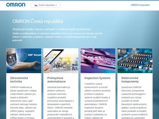 společnost omron česká republika je poskytovatel technologií pro oblast průmyslové automatizace, zdravotnictví a elektronických součástí.