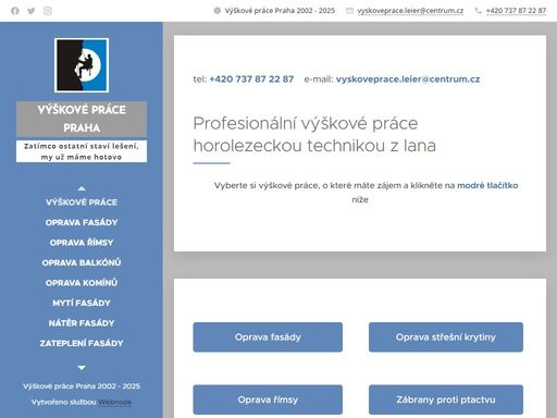 tel: +420 737 87 22 87 e-mail: vyskoveprace.leier@centrum.cz